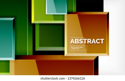 Square geometrical background, vector illustration