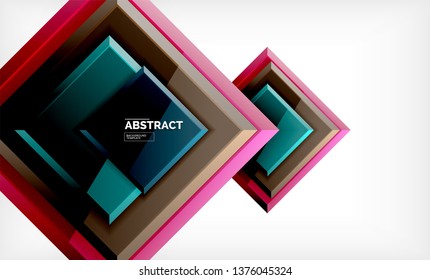 Square geometrical background, vector illustration