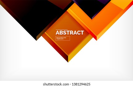 Fondo geométrico cuadrado, ilustración vectorial