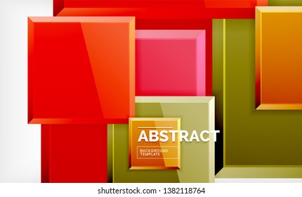 Fondo geométrico cuadrado, ilustración vectorial