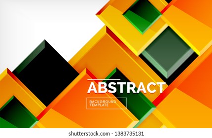 Square geometrical background, vector illustration