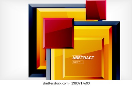 Square geometrical background, vector illustration