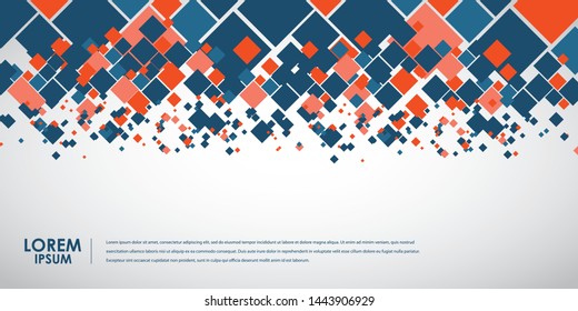 Square geometrical background, vector illustration
