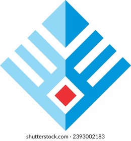 square geometry abstract vector logo