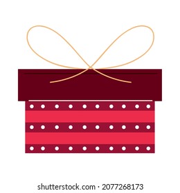 square gift box icon flat