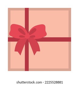 square gift box icon isolated