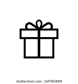 Square Gift Box Icon. Vector Illustrator