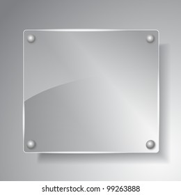 Square glass board, vector eps10 illustration