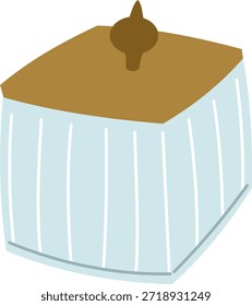 Contenedor de vidrio cuadrado Ilustración vectorial