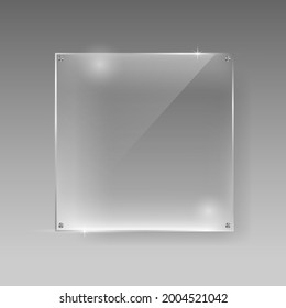 Square glass frame Design Vector.