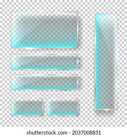 Square glass frame Set Vector.	
