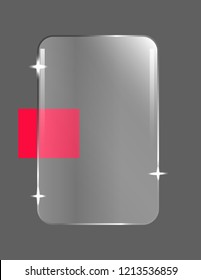 Square glass icon