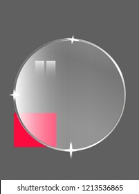 Square glass icon