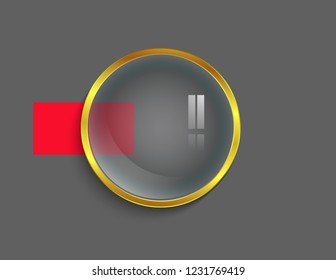 Square glass icon