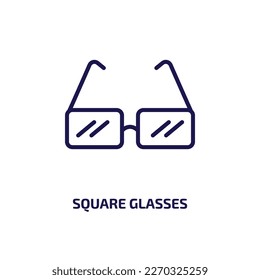 square glasses icon from user interface collection. Thin linear square glasses, square, style outline icon isolated on white background. Line vector square glasses sign, symbol for web and mobile