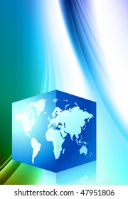 Square Globe Abstract Color Background Original Vector Illustration