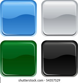 Square glossy buttons