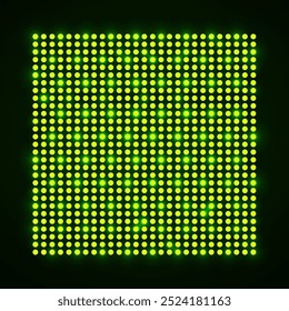 Square with glowing dots. Vector geometric element