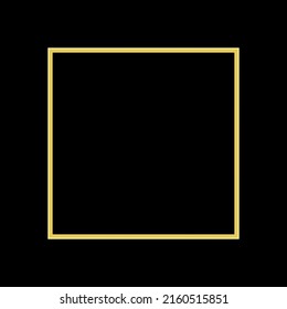 Square Golden Frame On Black Background Stock Vector (Royalty Free ...