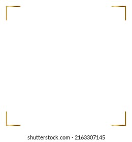 Square, goldener Rahmen auf weißem Hintergrund