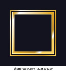 square golden frame, vector file eps 10 easy to use