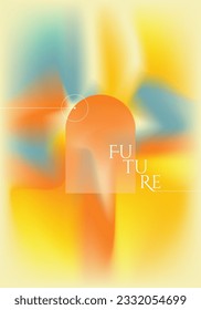 Square Gradient, Cover Template Design Set For Poster.