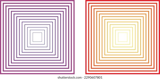 Square gradient with optical illusion for various content