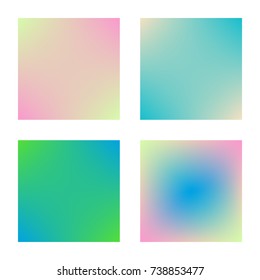 Square gradient set with modern abstract backgrounds. Colorful fluid covers for calendar, brochure, invitation, cards. Trendy soft color. Template with square gradient set for screens and mobile app