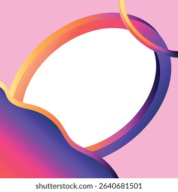 square gradient template illustration borders and frames round background with high quality look good unique for your project