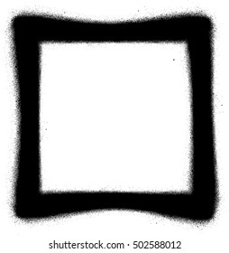 square graffiti spray icon in black over white