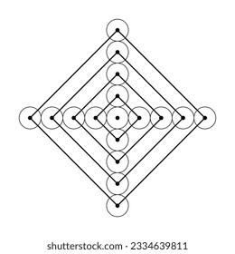 Square Graph. Scared Geometry Vector Design Elements. thin line geometric. isolated on white background. the world of geometry with our intricate illustrations.
