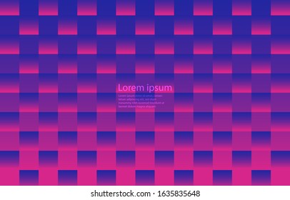 Square graphic, abstract gradation on a classic blue and Fluorescent pink  background with copy space. card. Poster. elements design for presentation background.
