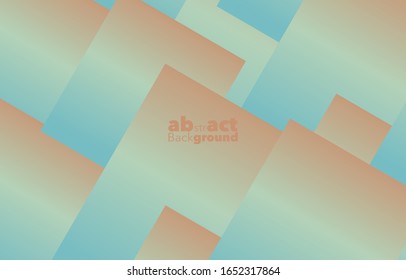 Square graphic, abstract gradient on a sky blue and orange peach background with copy space. card. Poster. elements design for presentation. Dynamic shapes composition. Minimal Concept.
