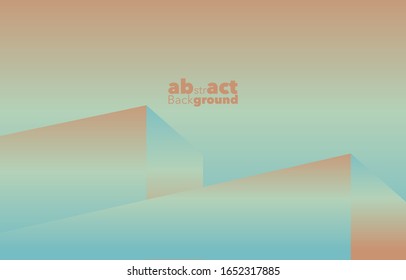 Square graphic, abstract gradient on a sky blue and orange peach background with copy space. card. Poster. elements design for presentation. Dynamic shapes composition. Minimal Concept.