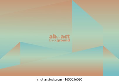 Square graphic, abstract gradient on a sky blue and orange peach background with copy space. card. Poster. elements design for presentation. Dynamic shapes composition. Minimal Concept.