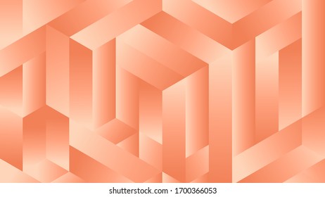 Square graphic, abstract gradients on a orange peach background with copy space. card. Poster. elements design for presentation. Minimal Concept.