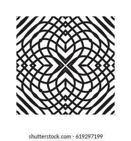 Square graphic element for creating an abstract seamless pattern.