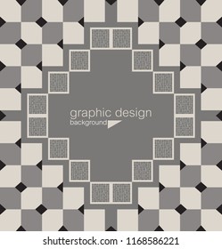 Square gray Background, Abstract Graphic Design. Vector illustration.