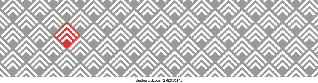square gray pattern wave seamless red unique