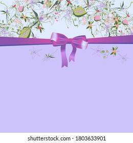 Tarjeta de bienvenida cuadrada con elementos florales para el diseño festivo y de temporada