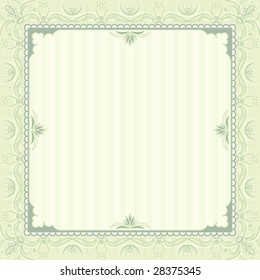 square green background with decorative ornate, vector illustration