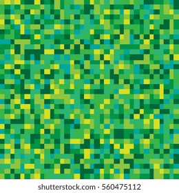 Square Green Geometric Background or Mosaic Pattern