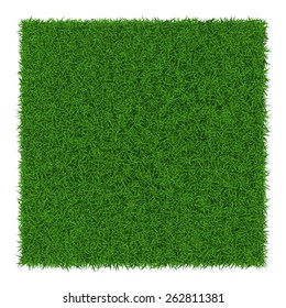 Square green grass banners, vector illustration. 