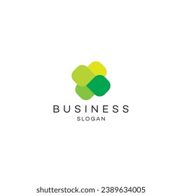 Square green logo design vector editable brand identity image