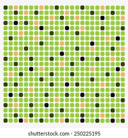 Square Green Pattern With Random Color