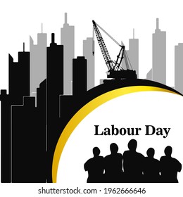 Square greeting card of social media post Illustration Vector Design Of World Labour day 1 May 