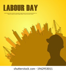 Square greeting card of social media post Illustration Vector Design Of World Labour day 1 May 