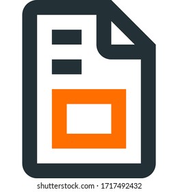 Square. Grey and orange colors.