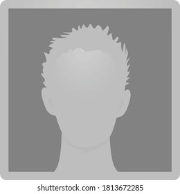 Square grey web avatar. vector illustration
