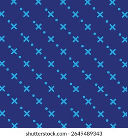 padrão de plano de fundo de grade quadrada, textura com ícone de cruz. ilustração de vetor. 